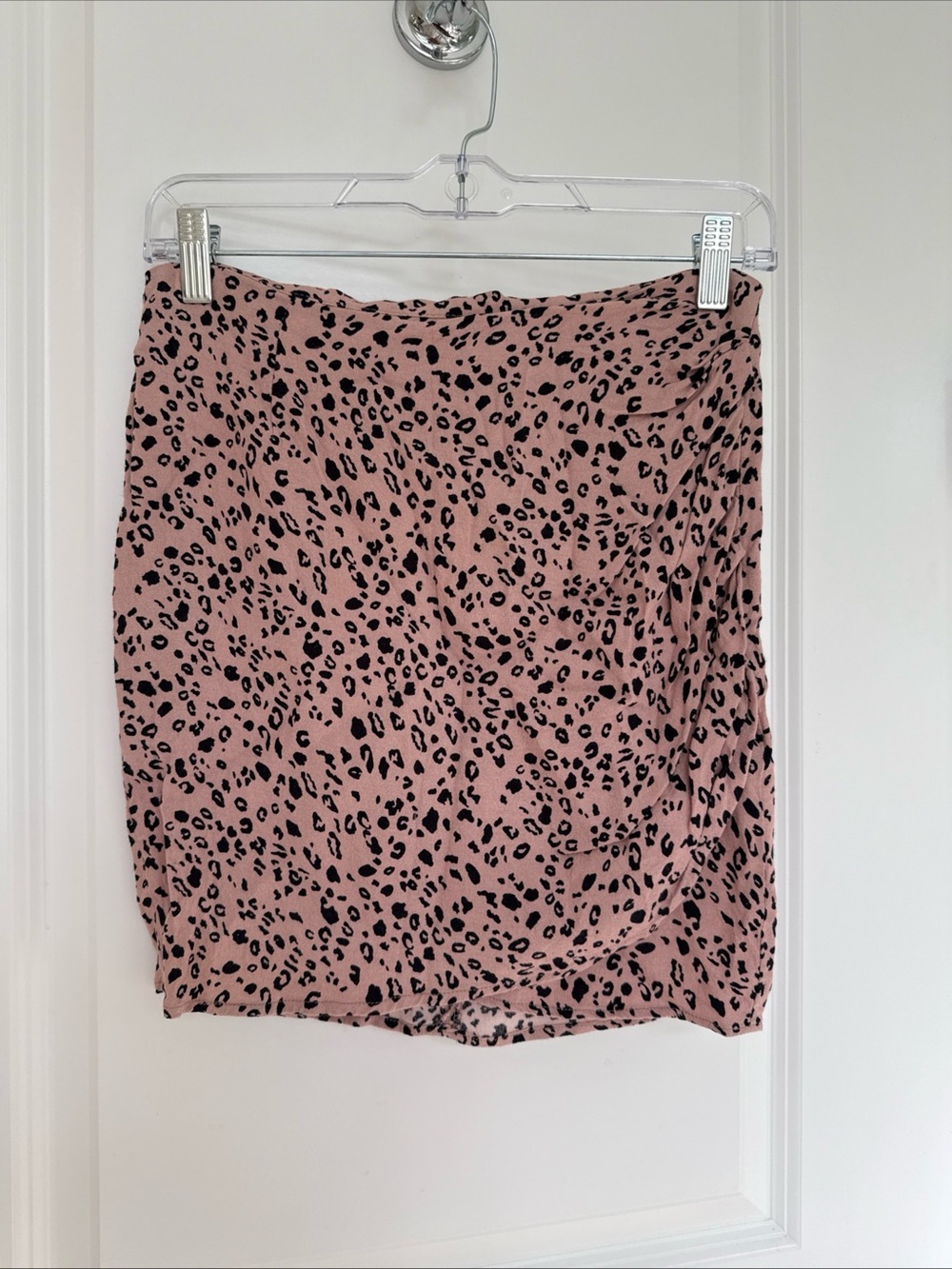 Reformation Pink Leopard Print Mini Skirt - Size 4